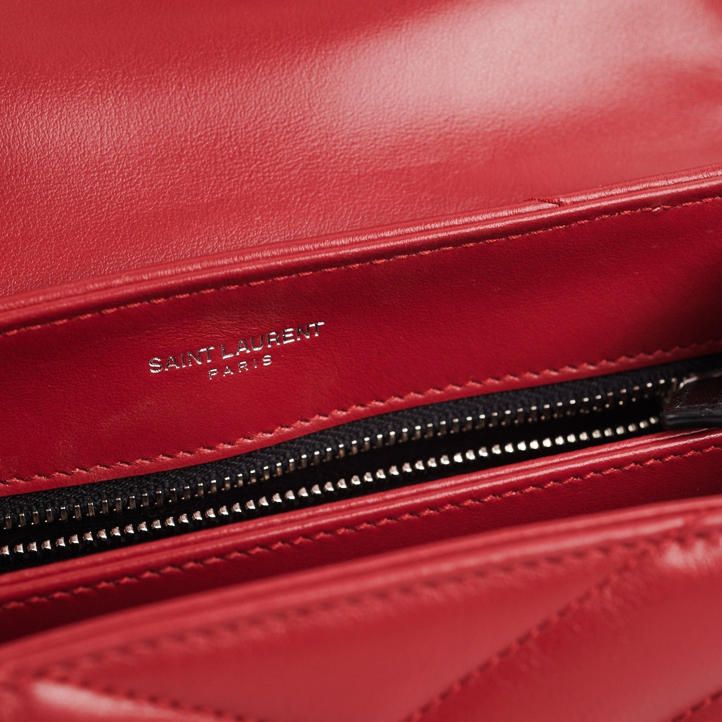Saint Laurent Toy Leather Red Handbag Red