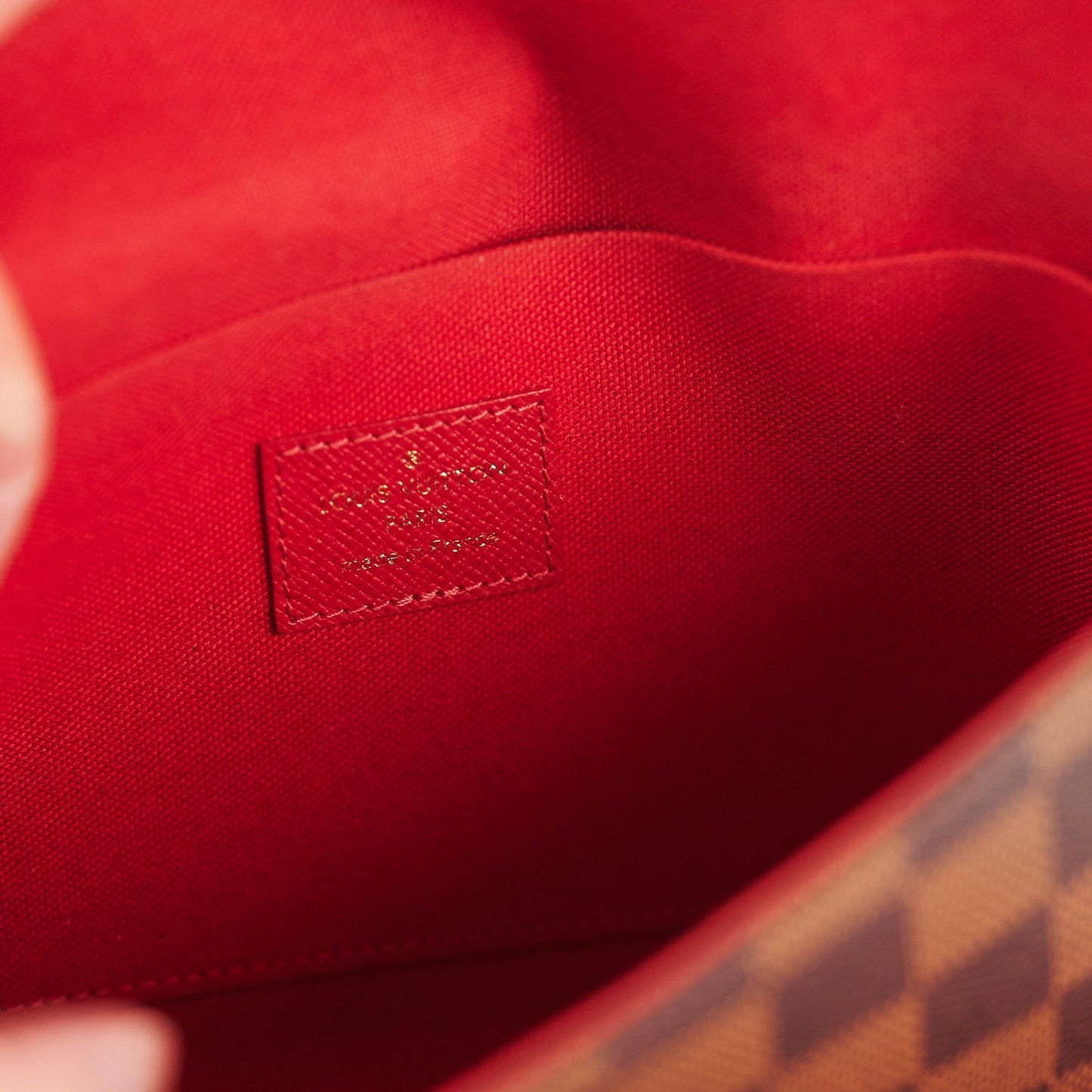 Louis Vuitton Pochette Felicie Damier Ebene Crossbody Bag