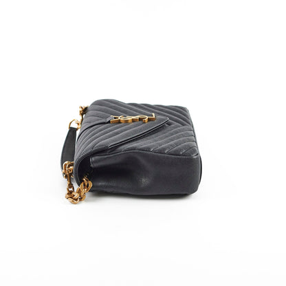 Saint Laurent College Black Shoulder Bag Black