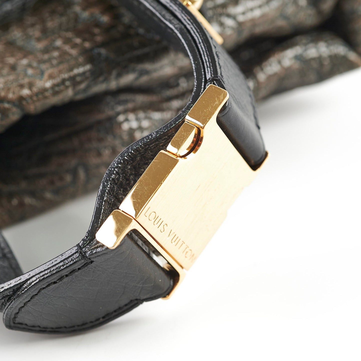 Louis Vuitton Motard Leather Shoulder Bag Black/Brown