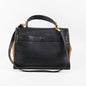Saint Laurent M Calfskin Black And Beige Shoulder Bag