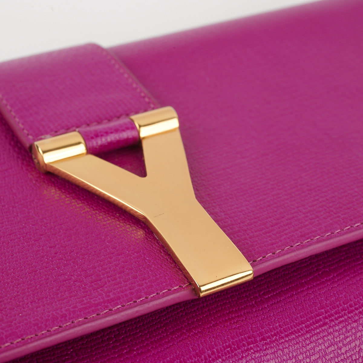 Item 30 - Saint Laurent Y Clutch Fuchsia