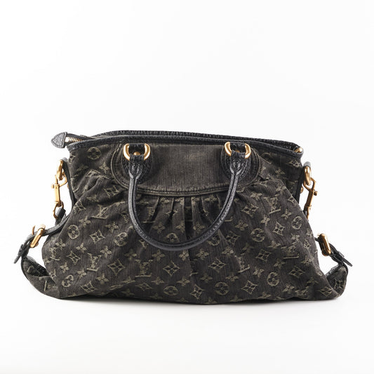 Louis Vuitton Denim Neo Cabby GM Bag Black Monogram