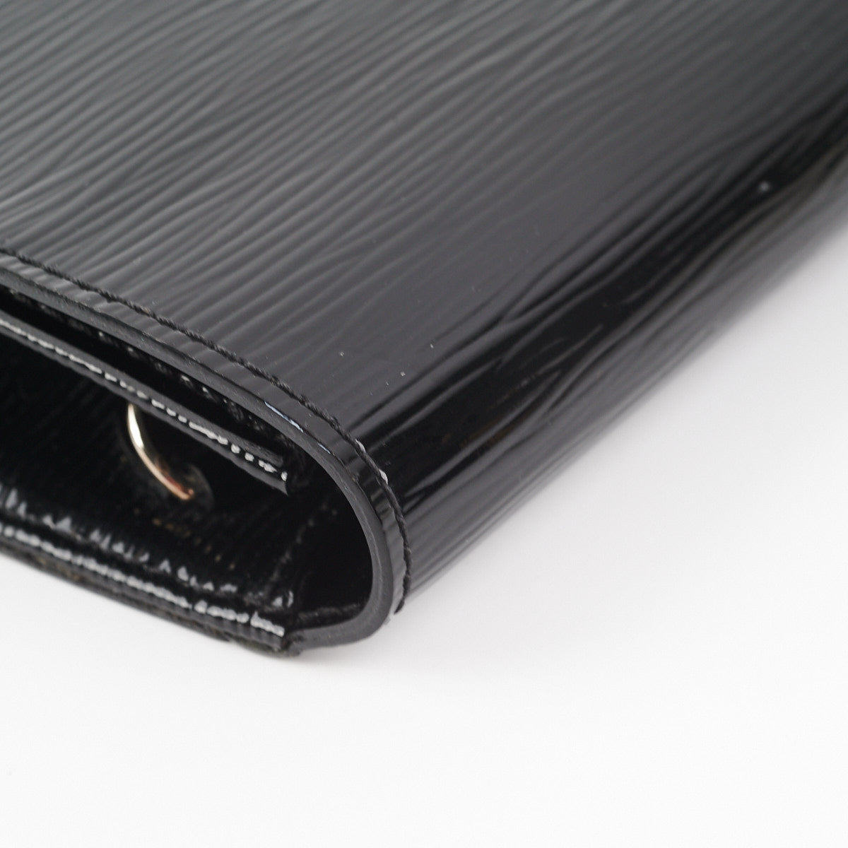 Louis Vuitton Patent Epi Clutch with Strap Black