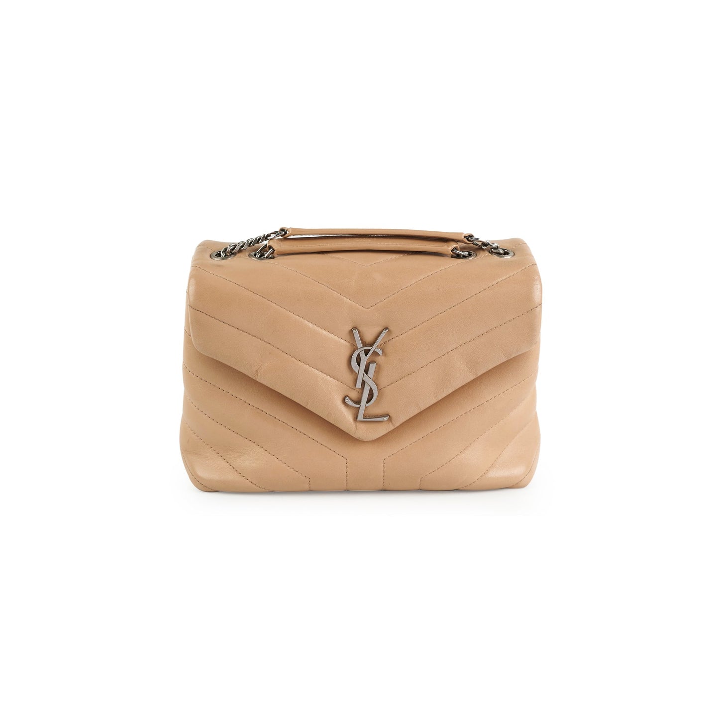 Saint Laurent Small Loulou Beige