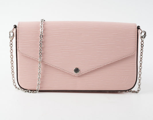 Louis Vuitton Epi Felicie Pochette Pink Crossbody Bag