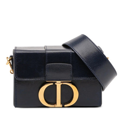 Blue Dior Leather 30 Montaigne Box Bag