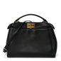 Fendi Nappa Mini Peekaboo Iconic Satchel Black