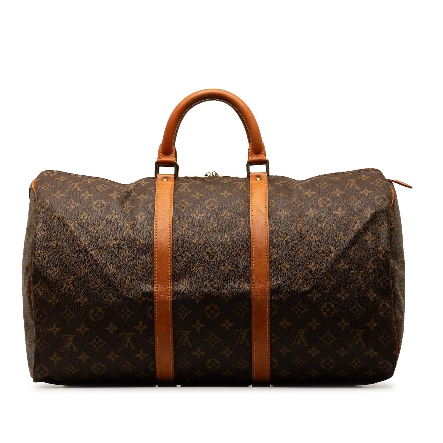 Brown Louis Vuitton Monogram Keepall 50 Travel Bag
