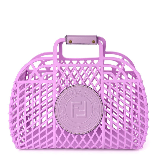 Fendi Recycled Plastic Vitello Liberty Matte Medium Fendi Basket Violetta