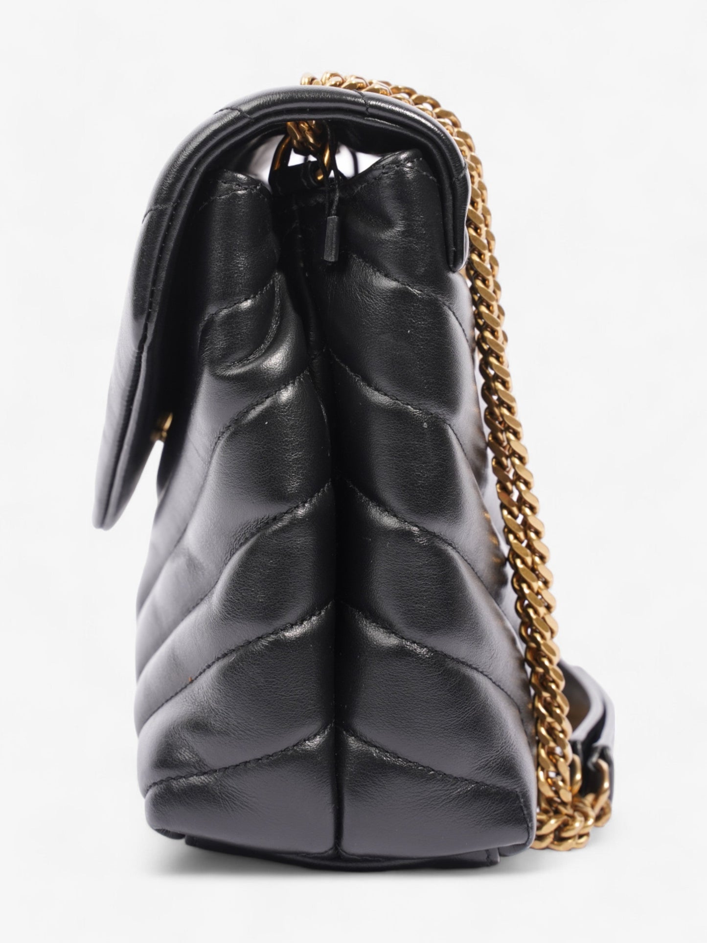 Saint Laurent Loulou Black Calfskin Leather Small