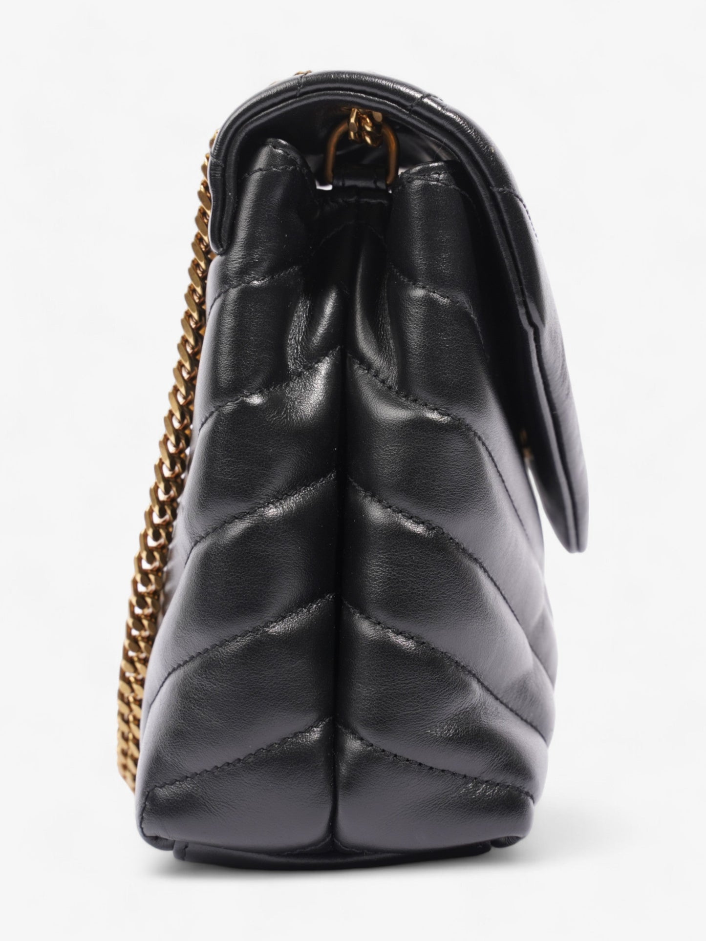Saint Laurent Loulou Black Calfskin Leather Small