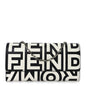 Fendi X MARC JACOBS Nappa Vitello King Logo Print Continental Wallet On Chain White Black