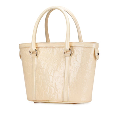 Brown Dior Diorissimo Trotter Patent Tote
