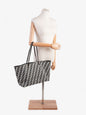 Fendi Roll Canvas Black Tote Bag Canvas