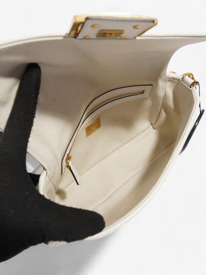 Fendi Baguette White Shoulder Bag