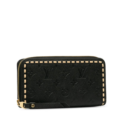 Black Louis Vuitton Monogram Empreinte Zippy Wallet