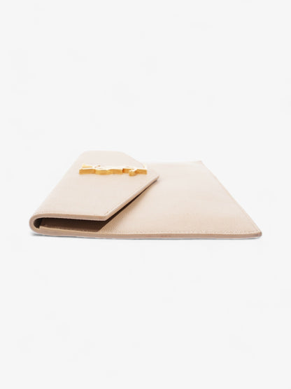 Saint Laurent Uptown Pouch Dark Beige Calfskin Leather