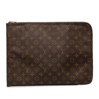 Brown Louis Vuitton Monogram Poche Documents Portfolio Business Bag