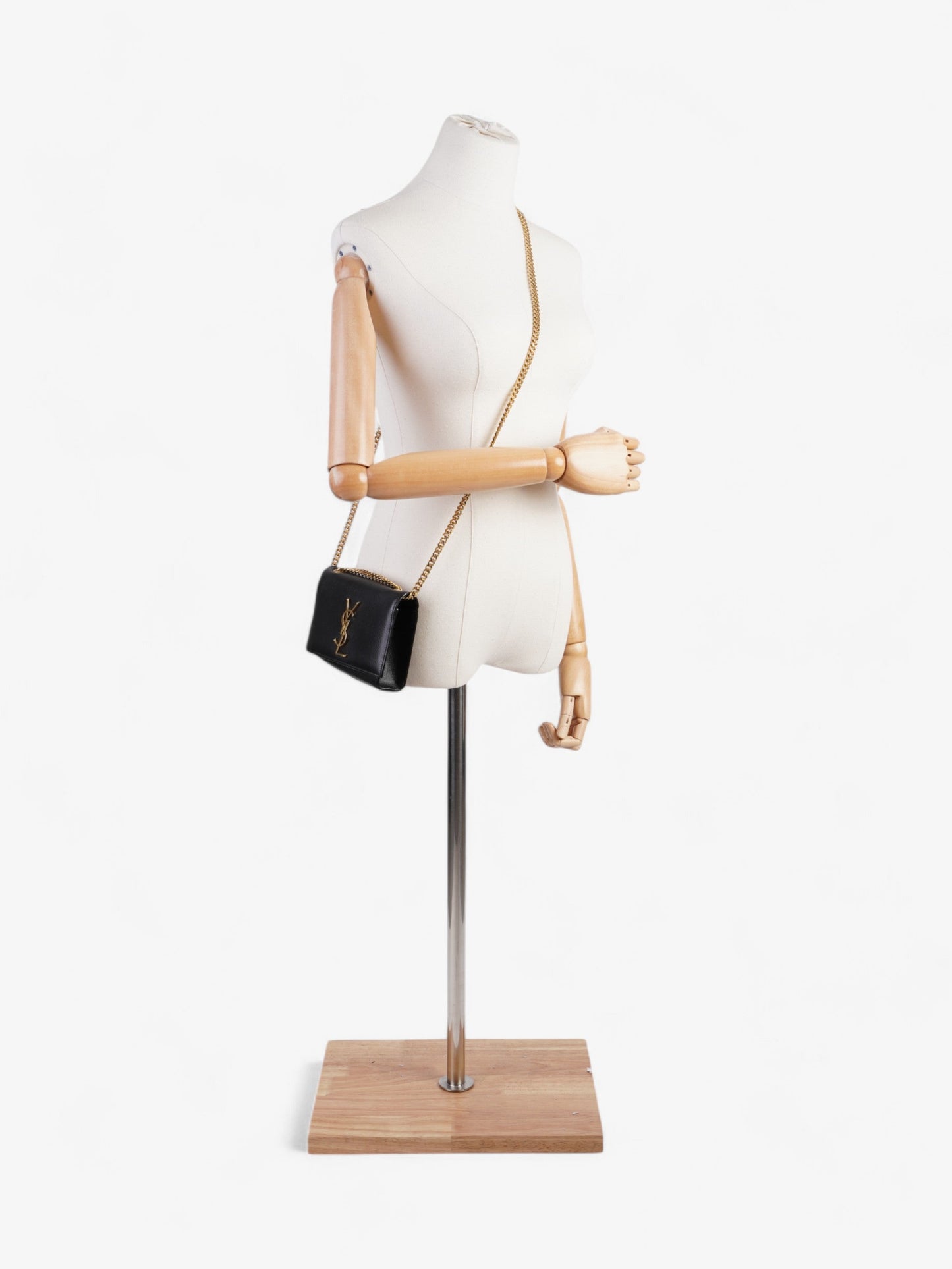Saint Laurent Kate Leather Black Shoulder Bag Style 19