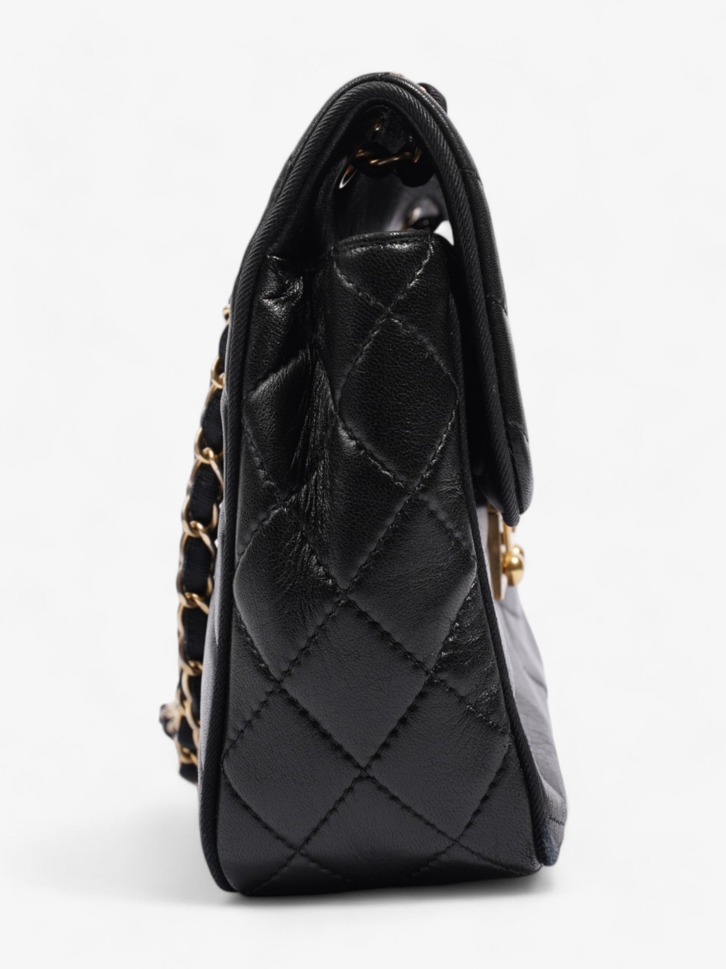 Chanel Scallop Flap Black Leather Medium