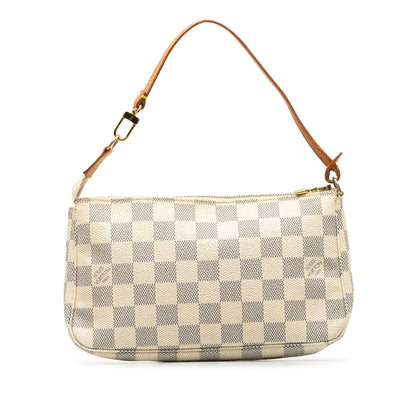 Beige Louis Vuitton Damier Azur Pochette Accessoires