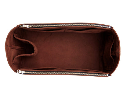 [Fendi Peekaboo X-Lite Medium] Velvet Bag Organizer - Customized Purse Insert, Tote Liner Protector, Handbag Organizer (Type D, Double Zip)