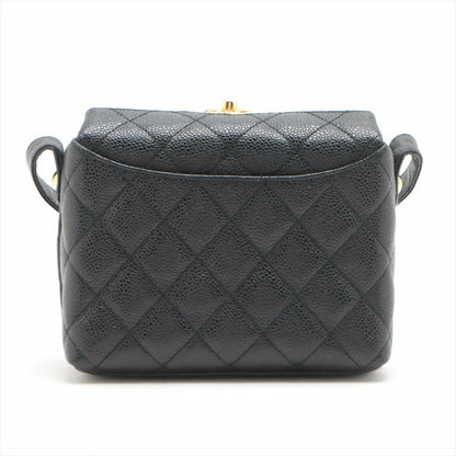 Chanel Black Gold Carved Buckle Box Bag