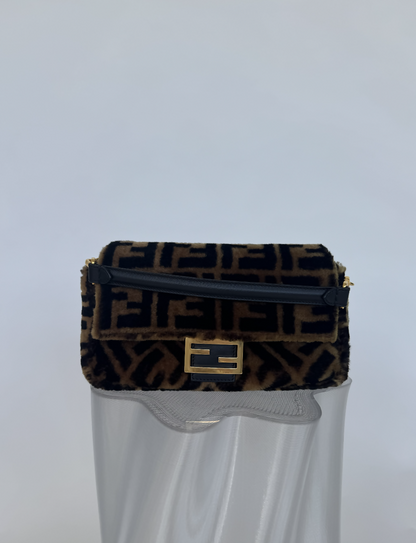 Fendi Zucca Shoulder Bag Brown