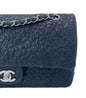 Chanel Black Camellia Embossed Lambskin Classic Timeless Medium Double Flap Bag Shw