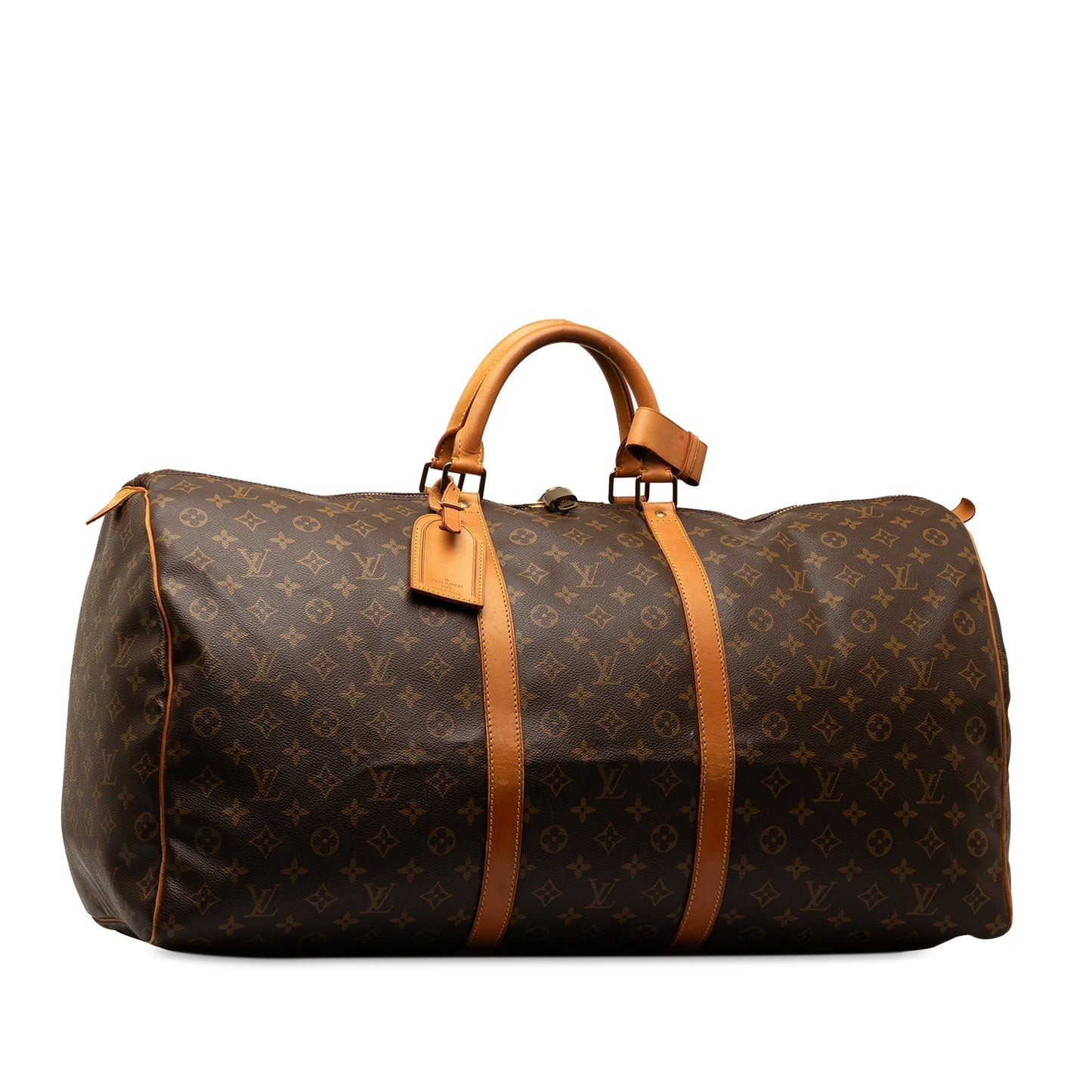 Brown Louis Vuitton Monogram Keepall 60 Travel Bag
