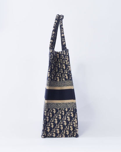 Dior Book Tote Leather Canvas Tote Bag