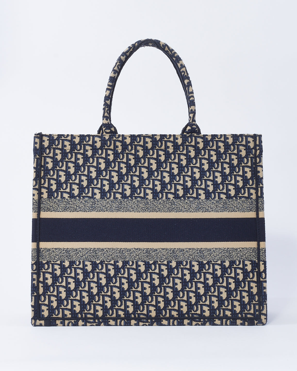 Dior Book Tote Leather Canvas Tote Bag