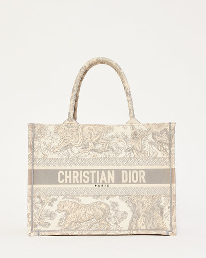 Dior Book Tote Leather Canvas Tote Bag