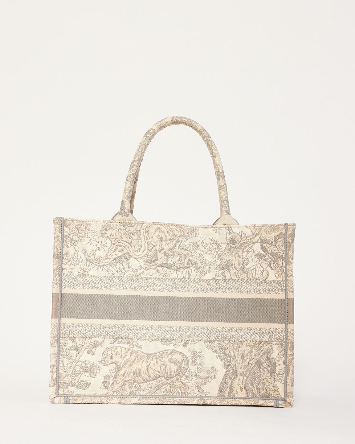 Dior Book Tote Leather Canvas Tote Bag