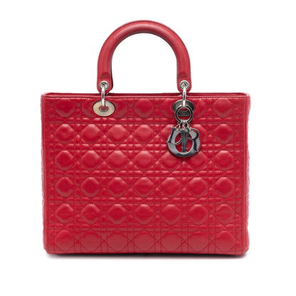 Dior Lady Dior Cannage Red Handbag Style 6