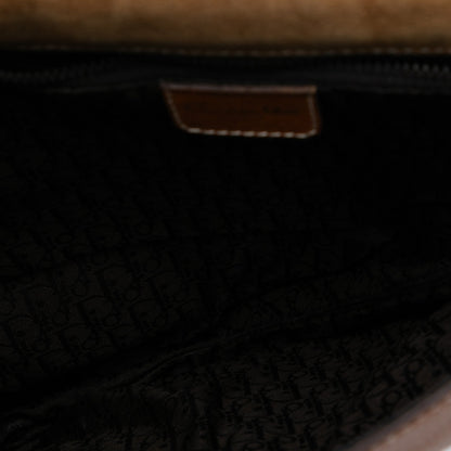 Brown Dior Leather Baudrier Saddle Bag