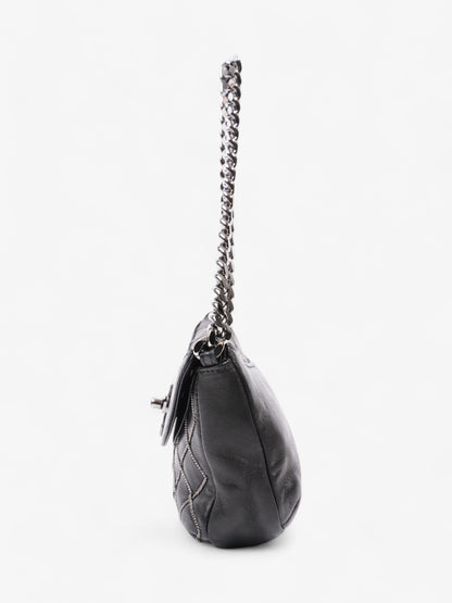 Chanel Chain Stitch Flap Bag Black Lambskin Leather