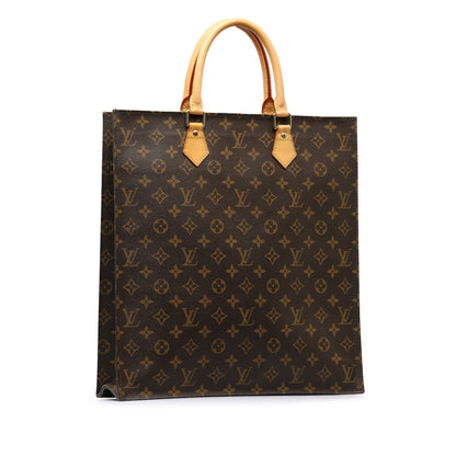 Brown Louis Vuitton Monogram Sac Plat Tote Bag