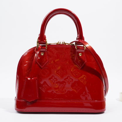 Louis Vuitton Alma BB Vernis Shoulder Bag Pomme D'Amour Vernis Leather BB