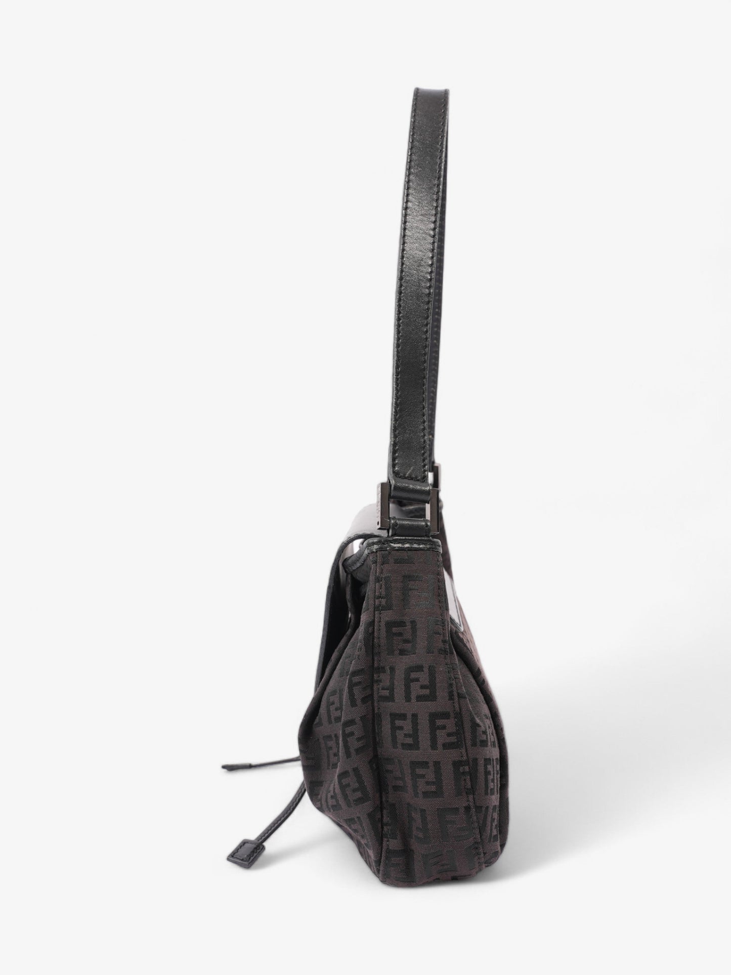 Fendi Baguette Zucchino Black Shoulder Bag