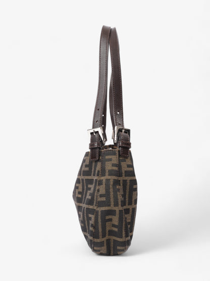 Fendi Mamma Baguette Canvas Brown Shoulder Bag