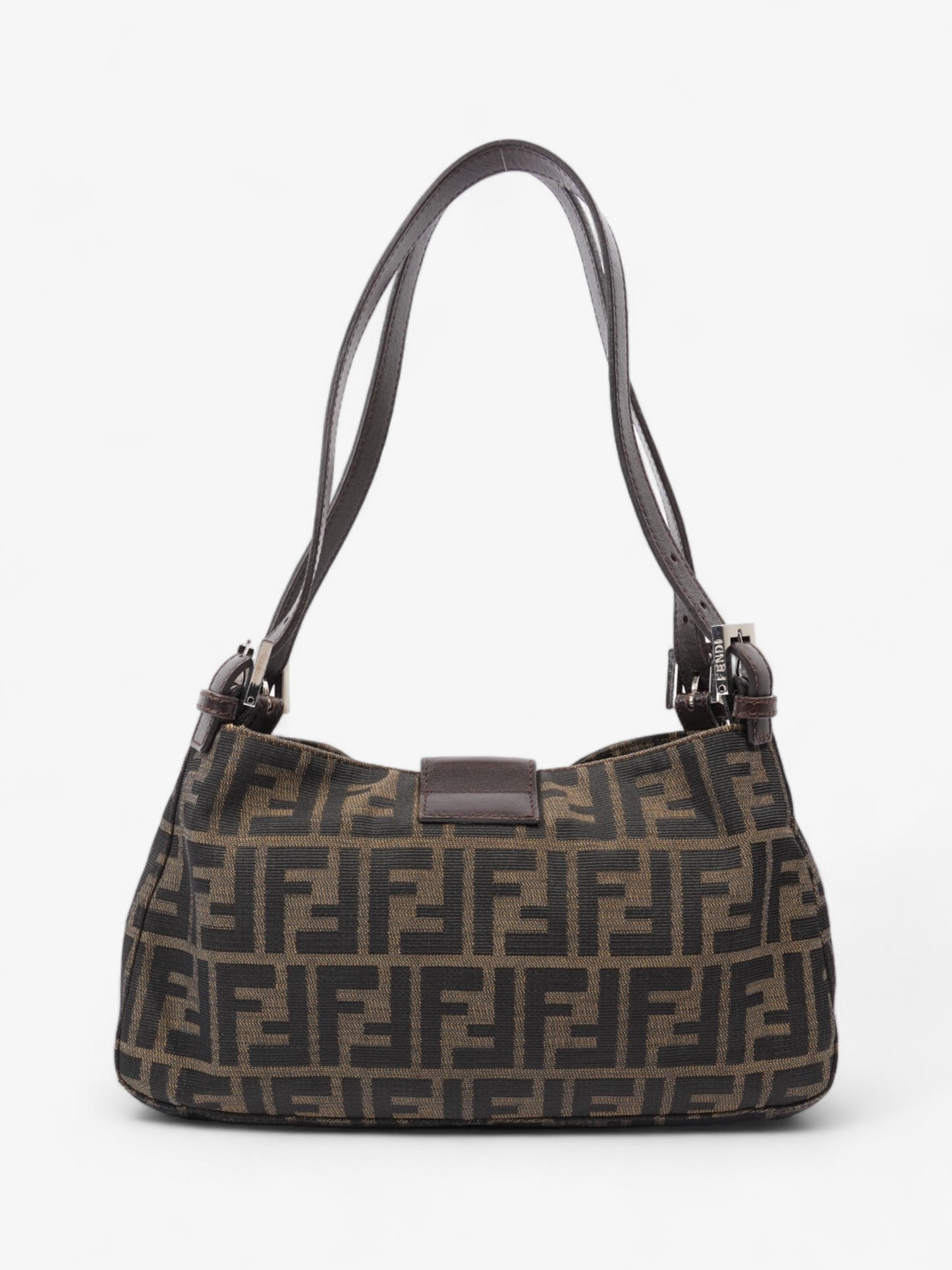 Fendi Mamma Baguette Canvas Brown Shoulder Bag