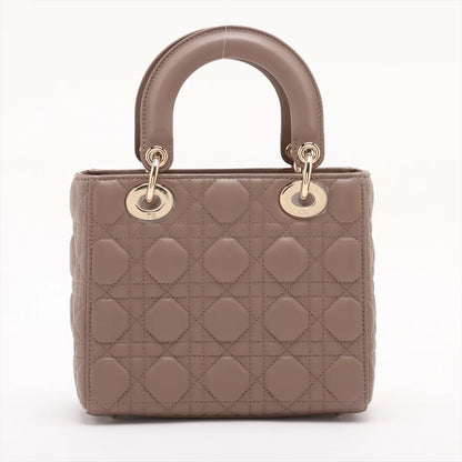 Christian Dior Beige Cannage Lambskin Lady Dior Bag [Clearance Sale]