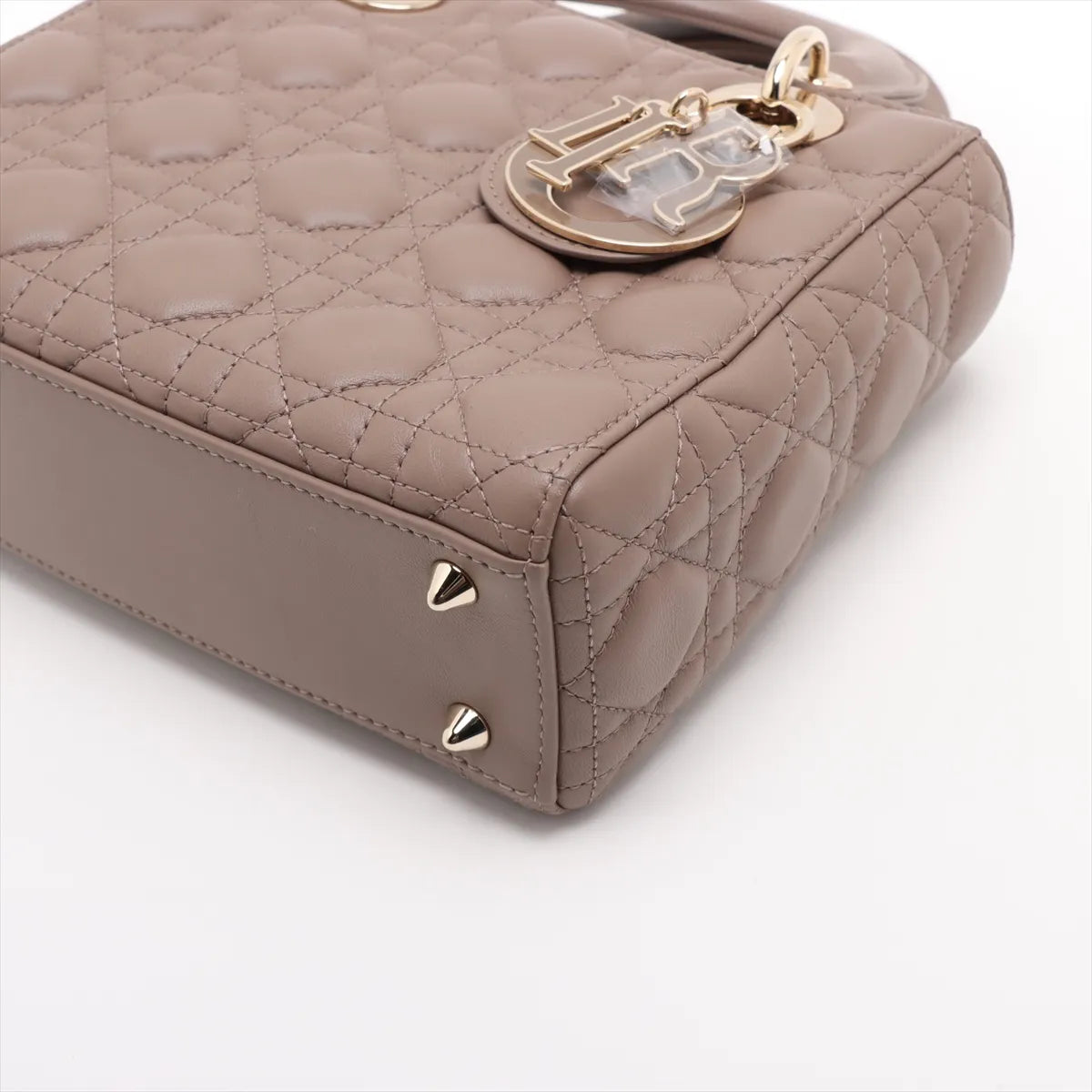 Christian Dior Beige Cannage Lambskin Lady Dior Bag [Clearance Sale]