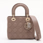 Christian Dior Beige Cannage Lambskin Lady Dior Bag [Clearance Sale]