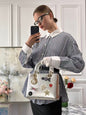 Christian Dior Leather Lady Dior Shoulder Bag In Silver Limited Edition