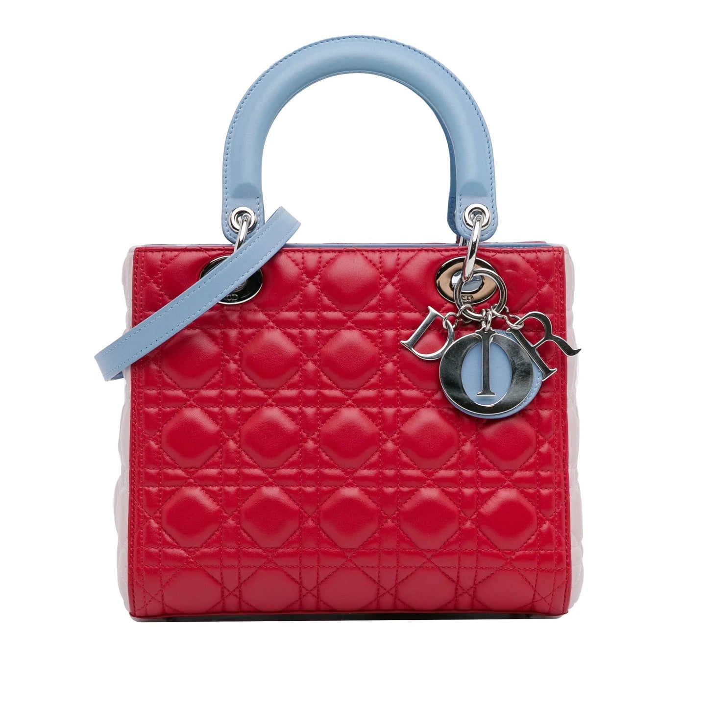 Dior Lady Dior Cannage Red Handbag