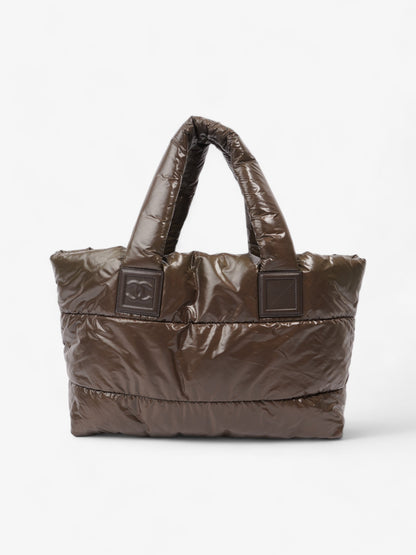 Chanel Coccon Tote Bag Brown Nylon Small