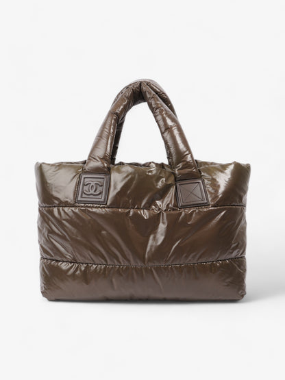 Chanel Coccon Tote Bag Brown Nylon Small